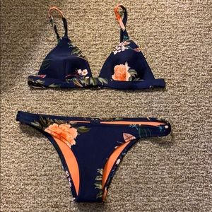 TRIANGL Bikini Blue Floral Cheeky Bottoms